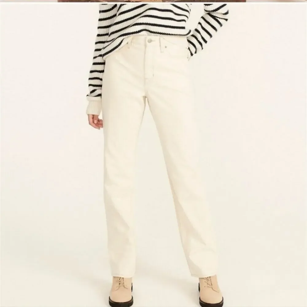 J. Crew Slouchy Boyfriend High Waisted Jean Ecru White Rigid Denim NWT 24